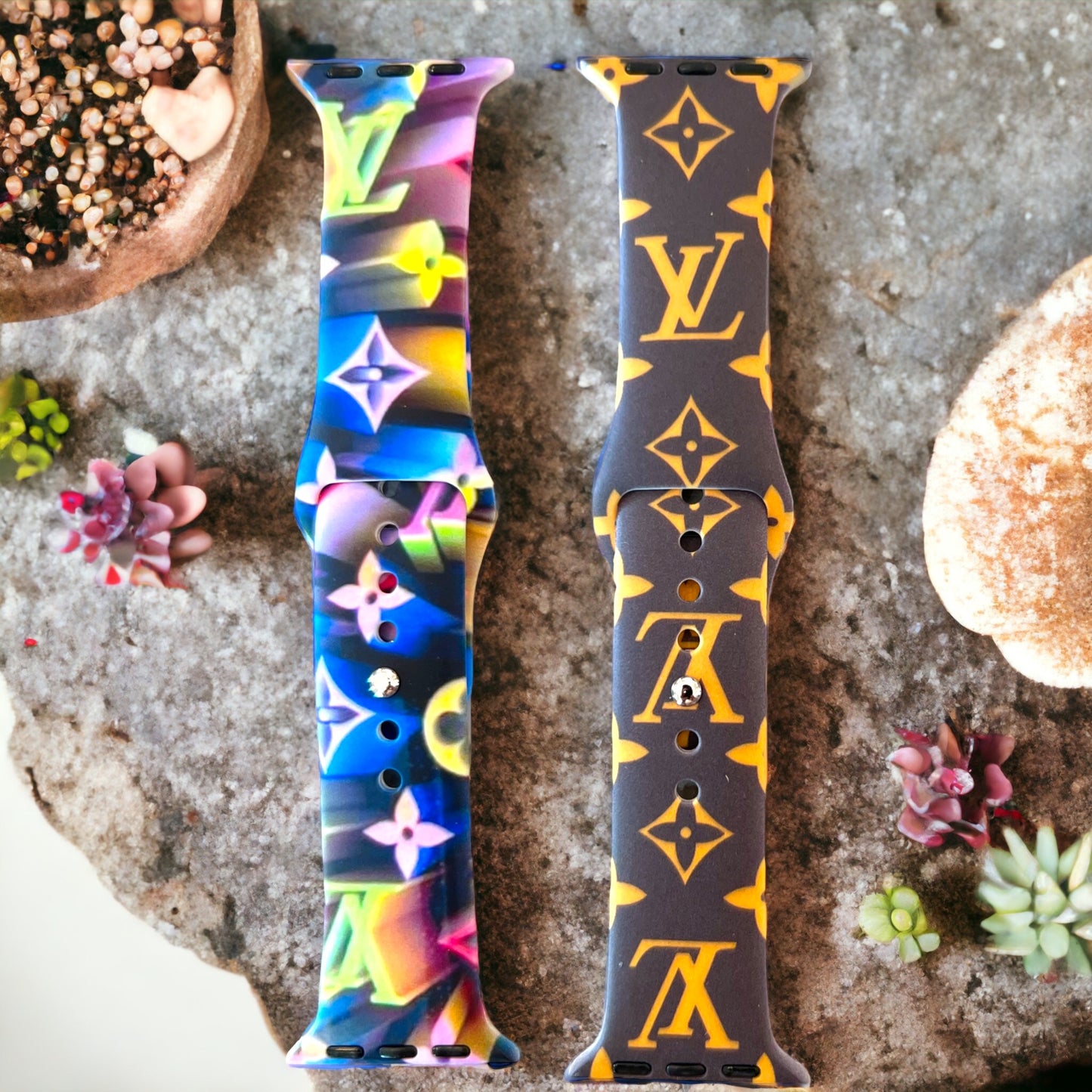 LV Monogram Silicone Watch Band