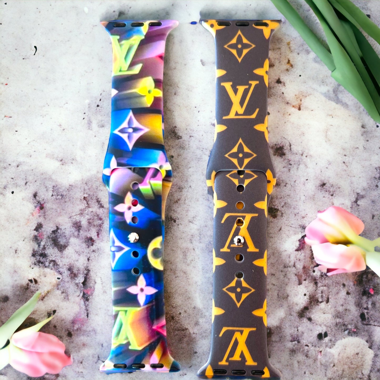 LV Monogram Silicone Watch Band