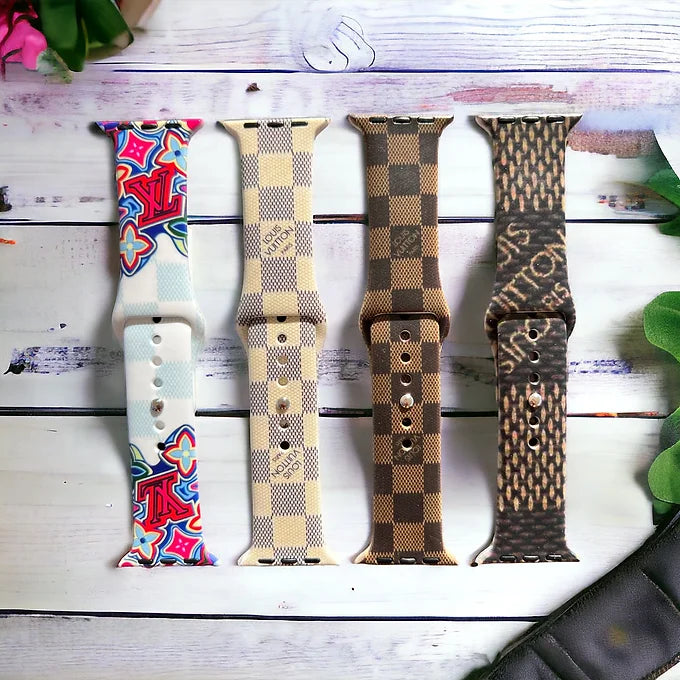 Checkered Silicone Apple Watch Bands