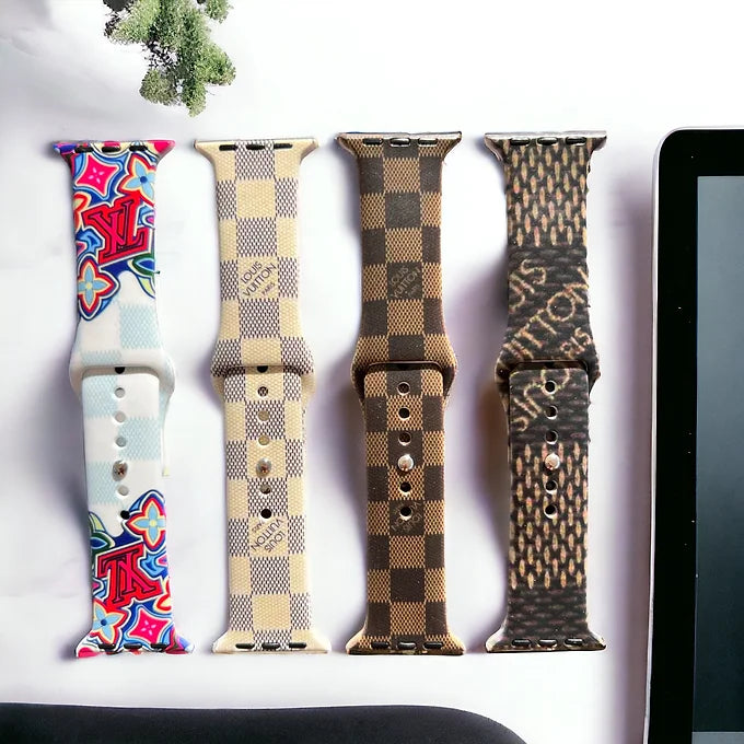 Checkered Silicone Apple Watch Bands