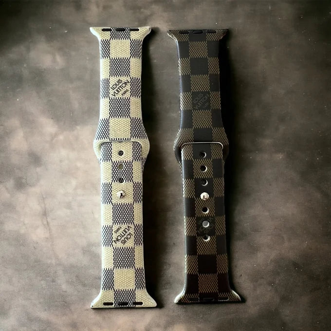 Checkered Silicone Apple Watch Bands