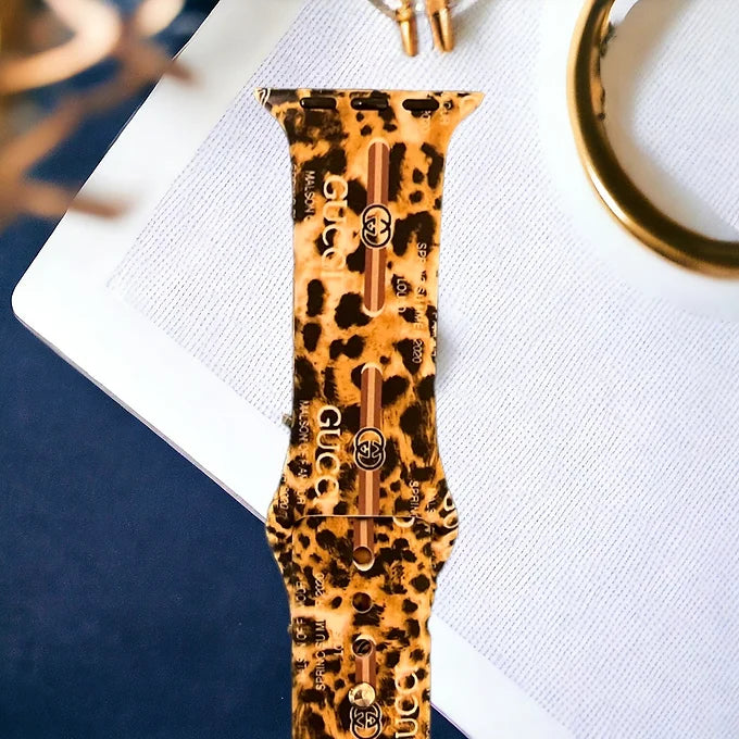 Georgia Leopard Silicone Apple Watch Band