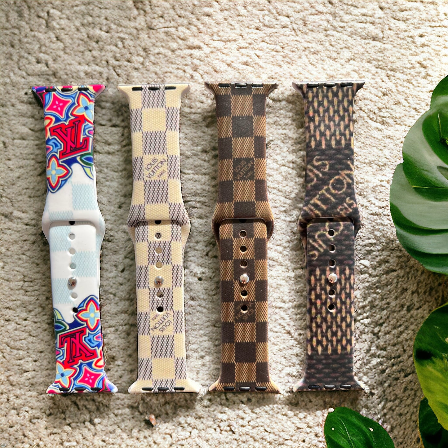 LV Checkered Silicone Watch Bands