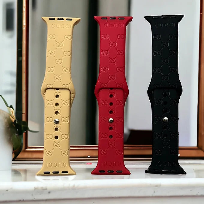 Gavin Engraved Silicone Apple Watch Bands