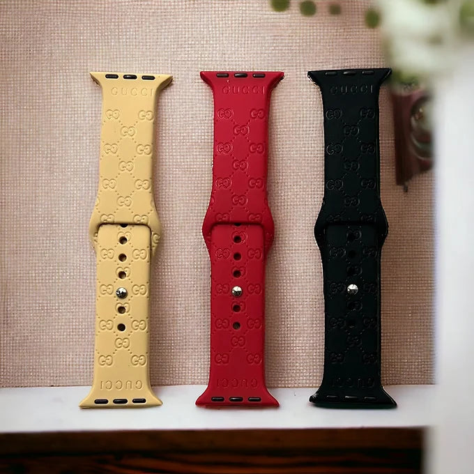 Gavin Engraved Silicone Apple Watch Bands