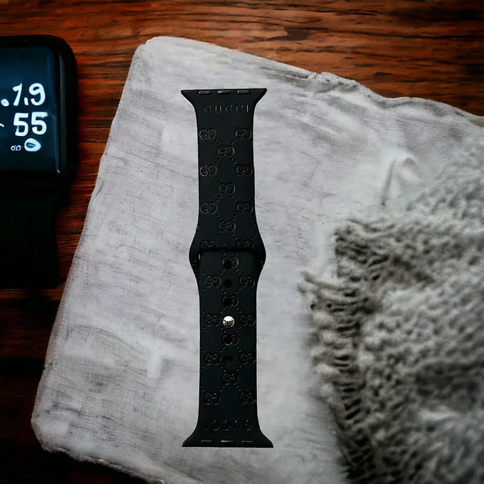 Gavin Engraved Silicone Apple Watch Bands