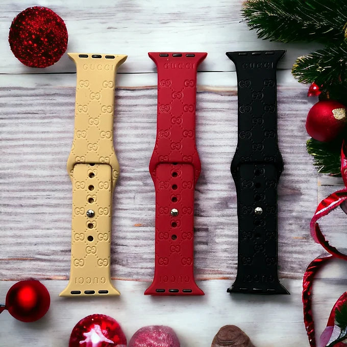 Gavin Engraved Silicone Apple Watch Bands