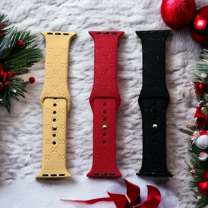 Gavin Engraved Silicone Apple Watch Bands