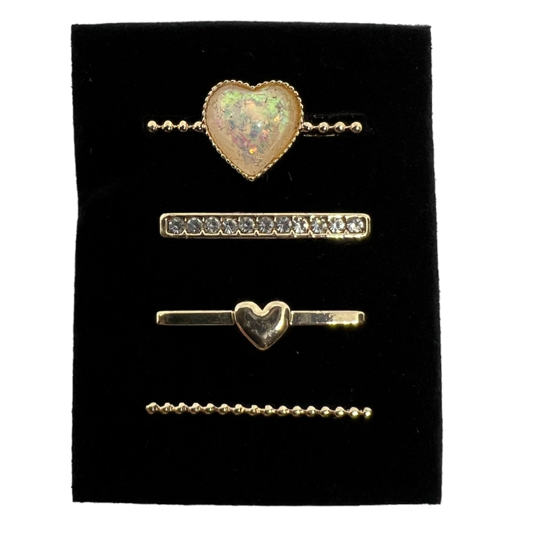 4 Piece Hearts Watch Charm Set