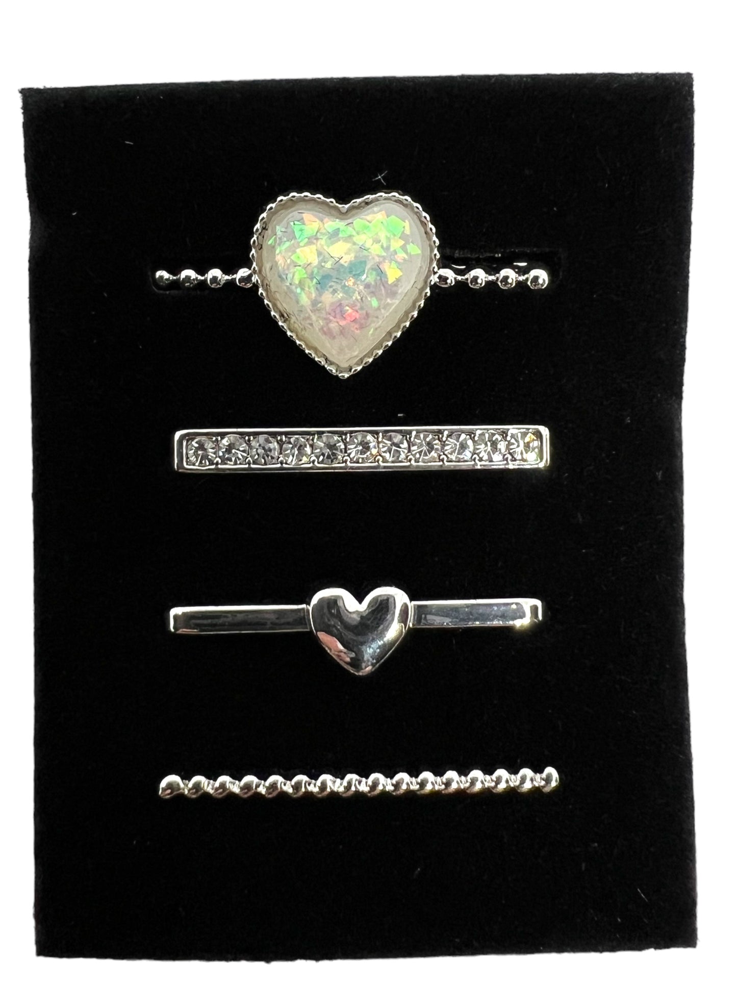 4 Piece Hearts Watch Charm Set