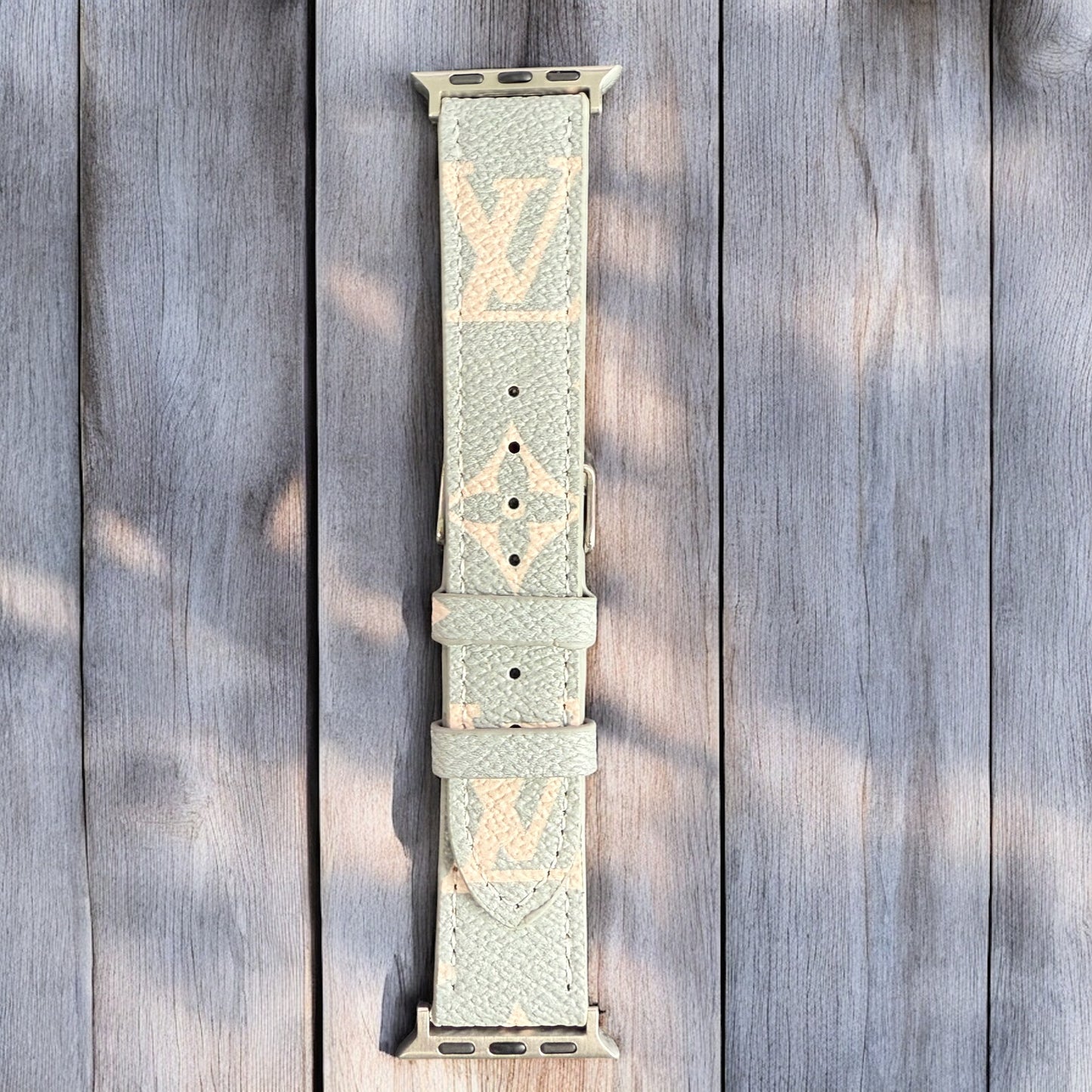 Classic Monogram LV Vegan Leather Apple Watch Bands