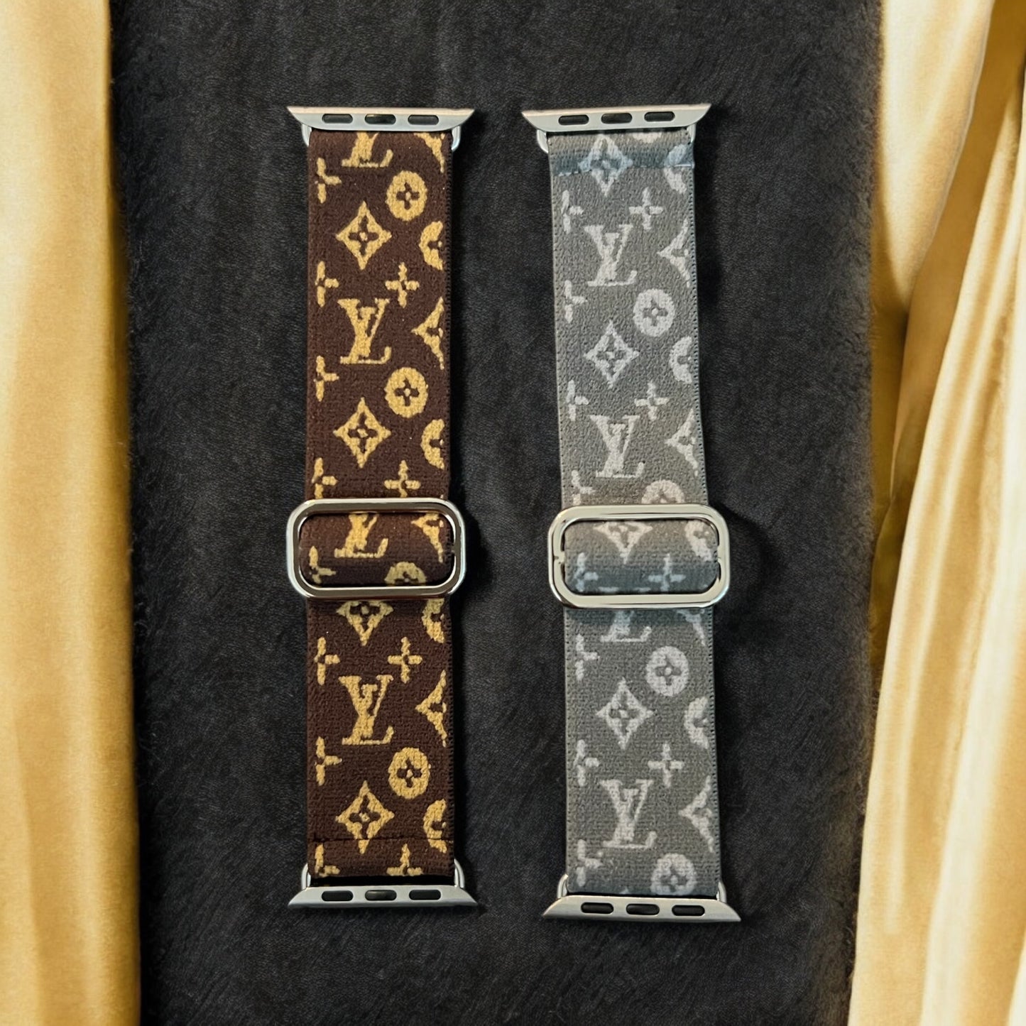 LV Nylon Embroidered Apple Watch Band