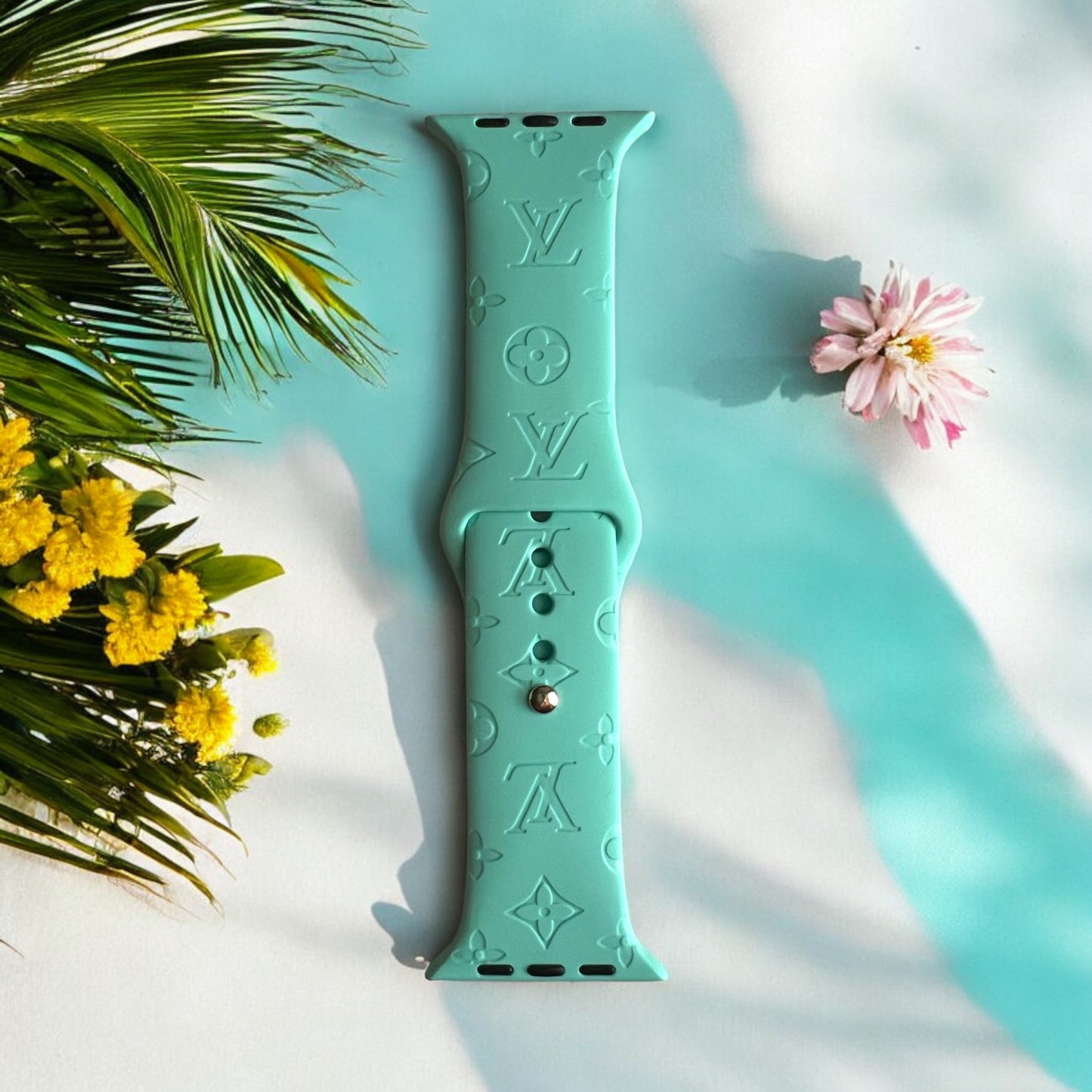 Engraved LV Silicone Apple Watch Band