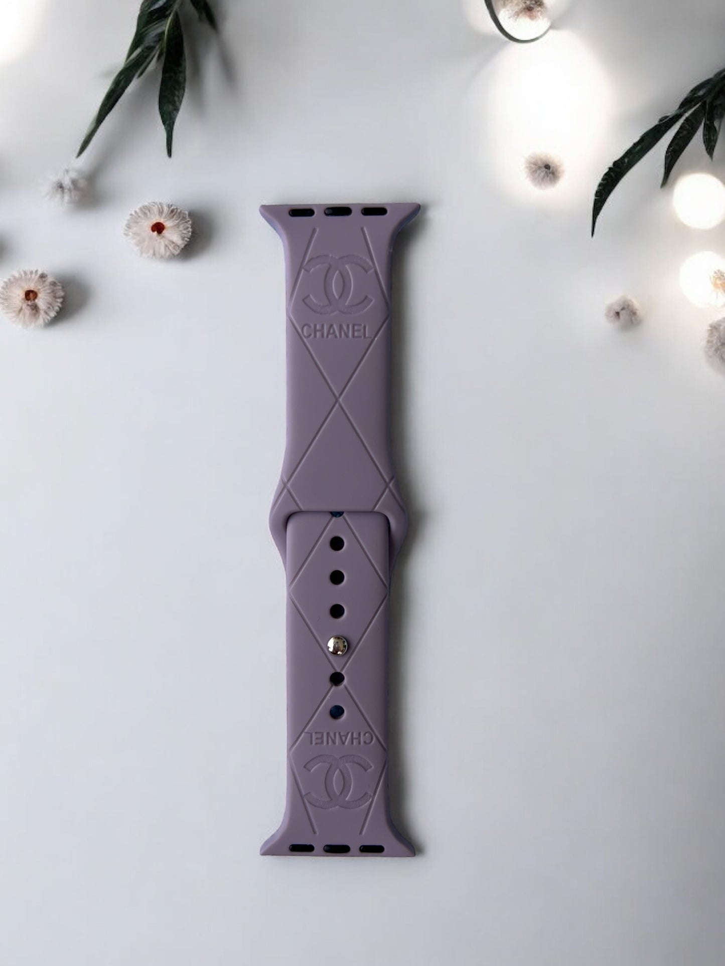 Chloe Engraved Silicone Apple Watch Band