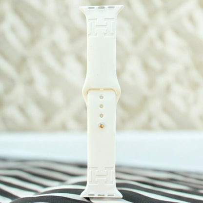 Haliey Engraved Silicone Apple Watch Band