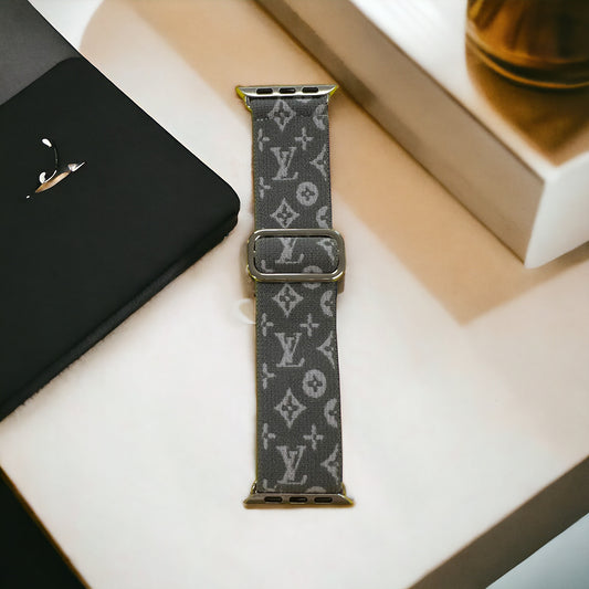 LV Nylon Embroidered Apple Watch Band