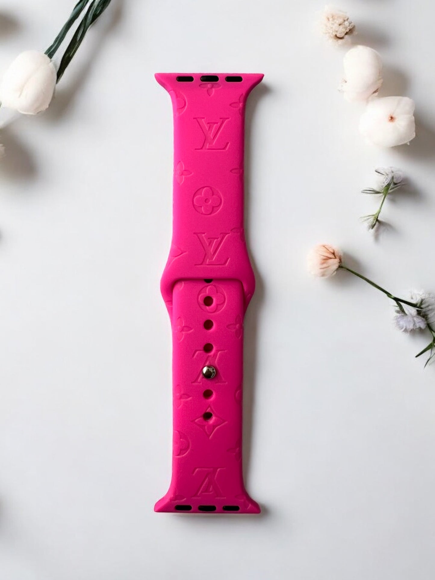 Engraved LV Silicone Apple Watch Band