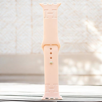 Haliey Engraved Silicone Apple Watch Band