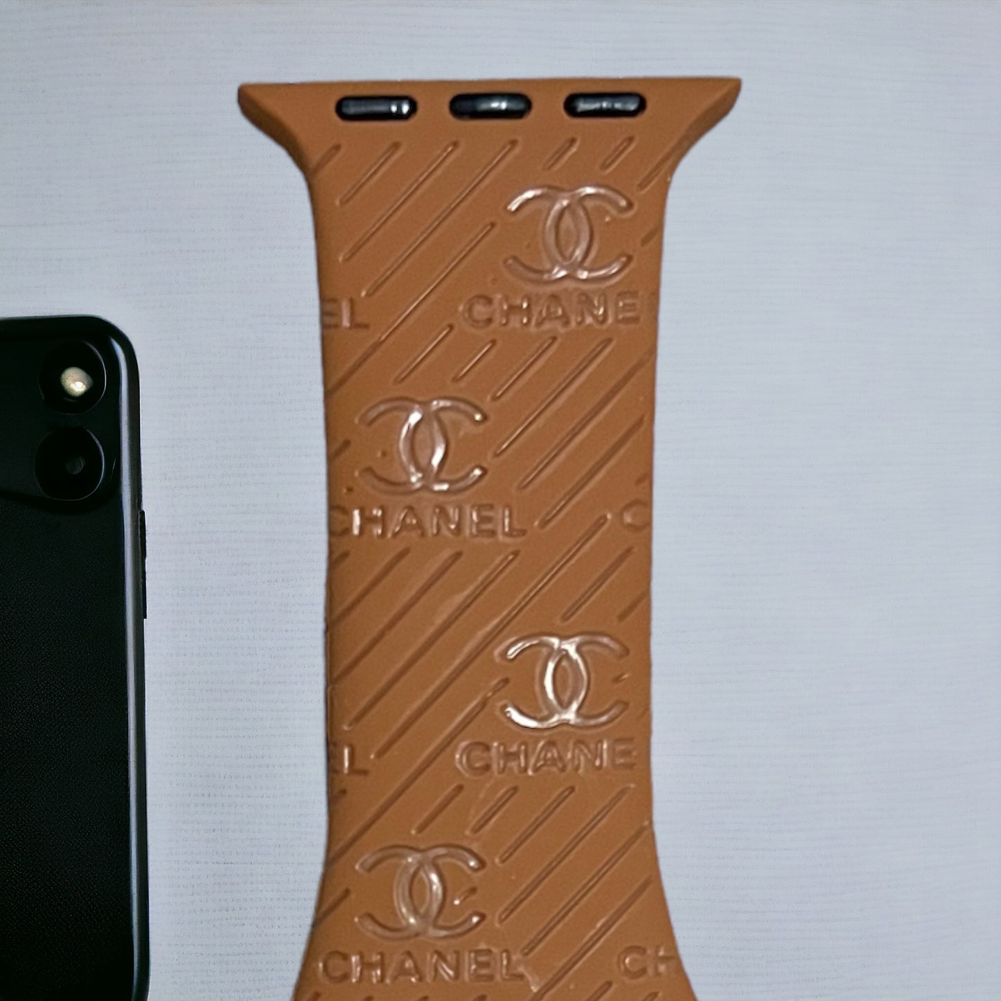 CC Engraved Silicone Apple Watch Band