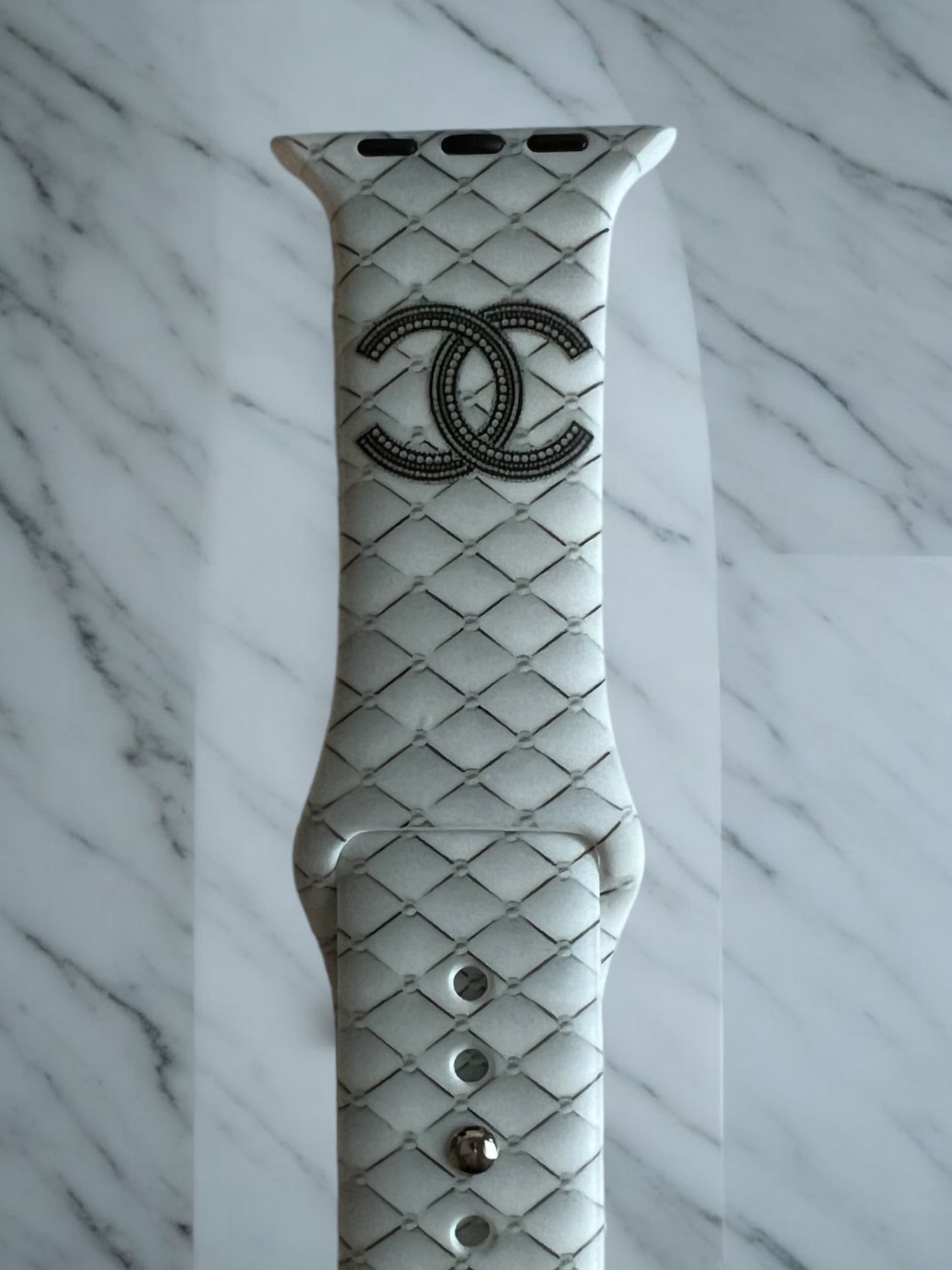 CC Pattern Silicone Apple Watch Band