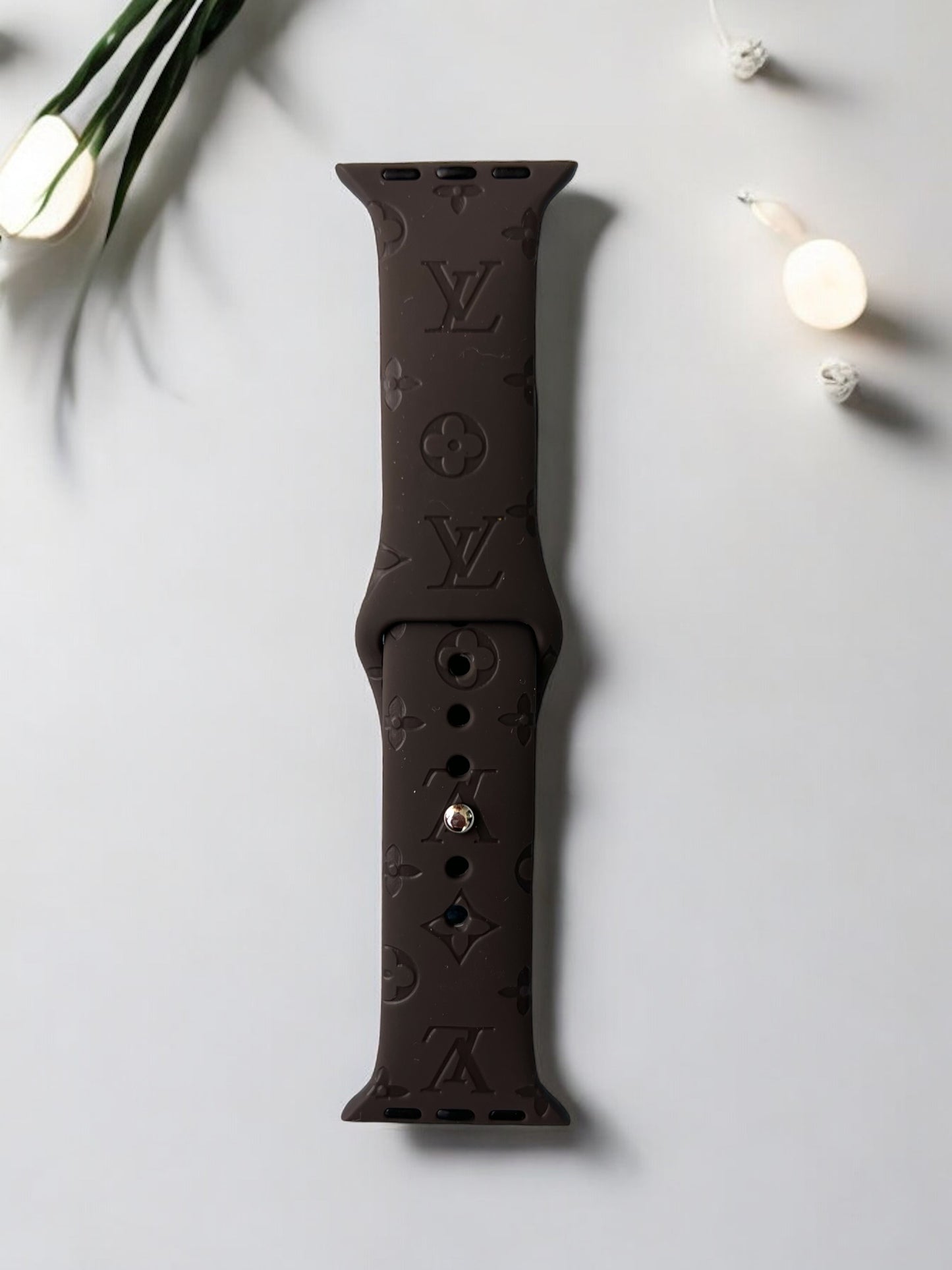 Engraved LV Silicone Apple Watch Band