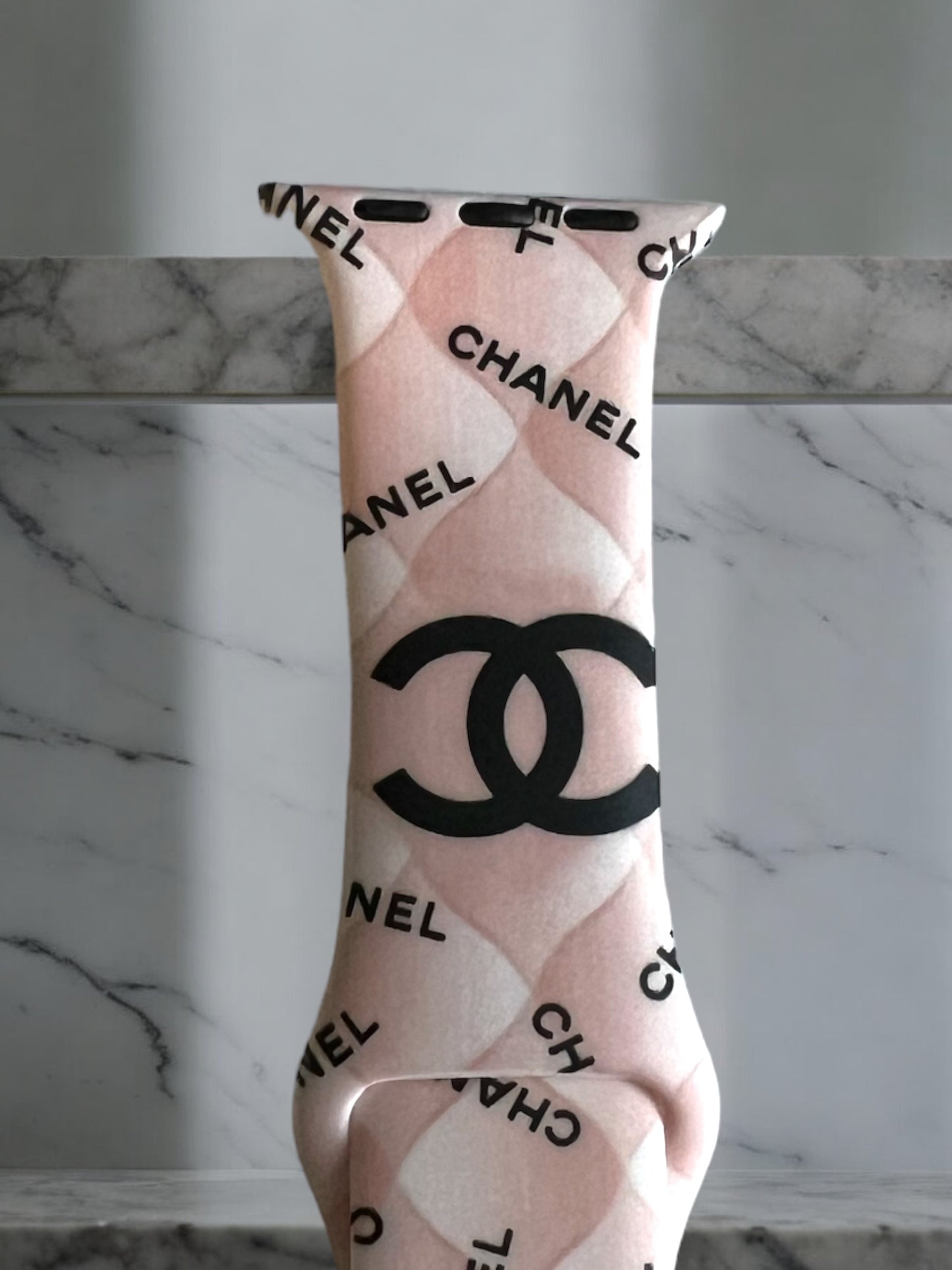 CC Pattern Silicone Apple Watch Band