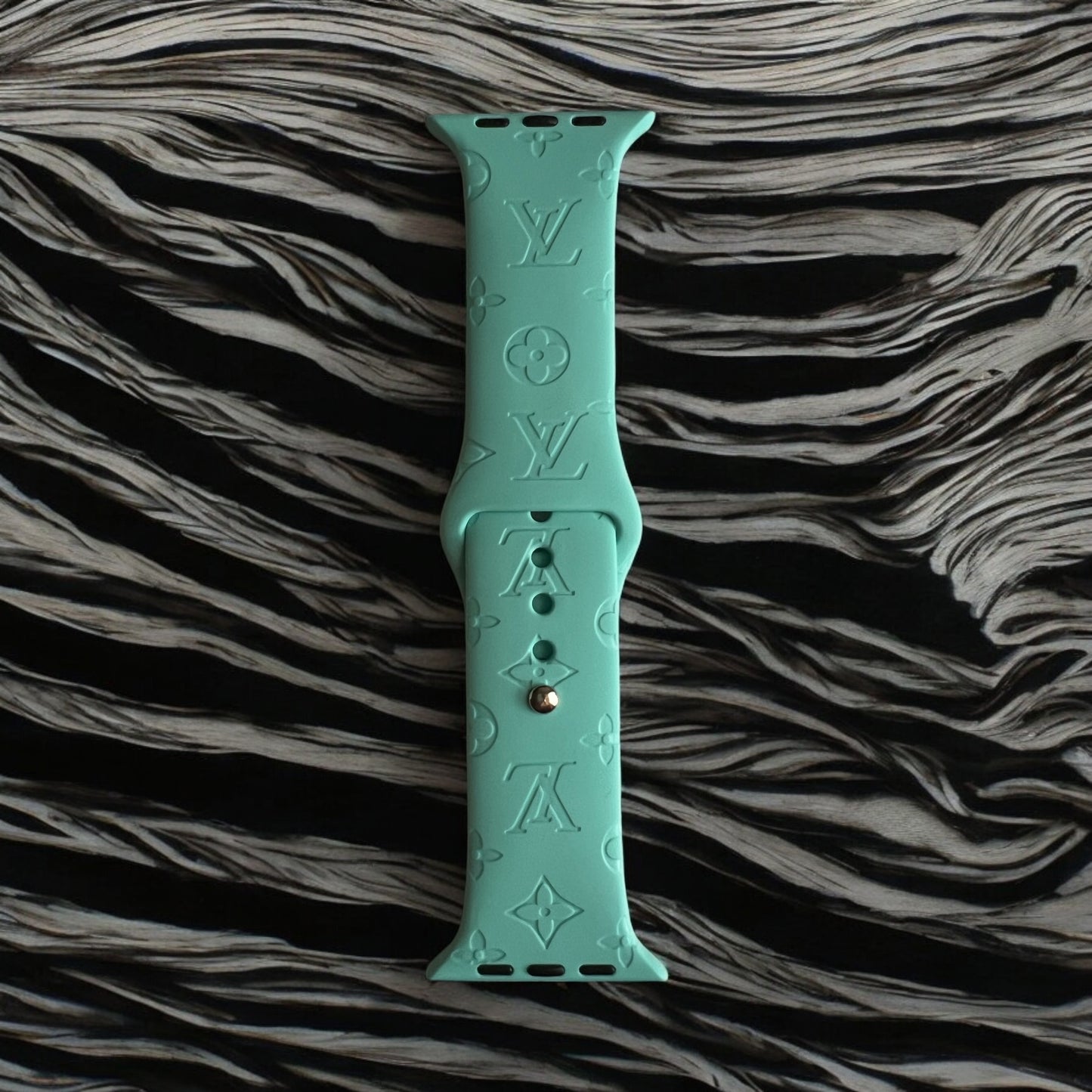 Engraved LV Silicone Apple Watch Band