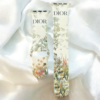 Daisy Floral Silicone Apple Watch Band