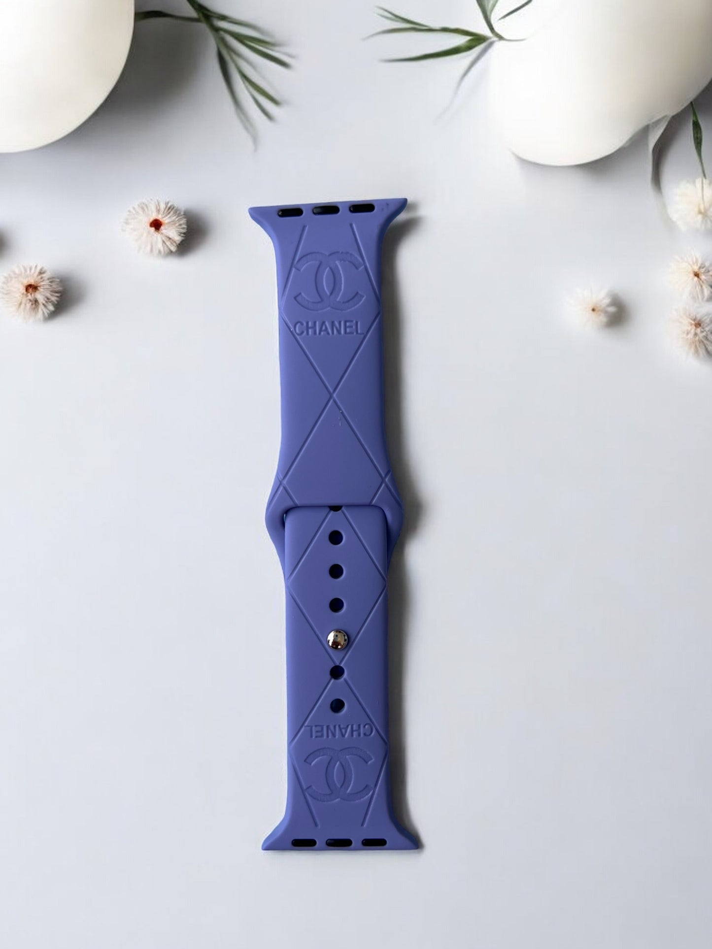 CC Engraved Silicone Apple Watch Band