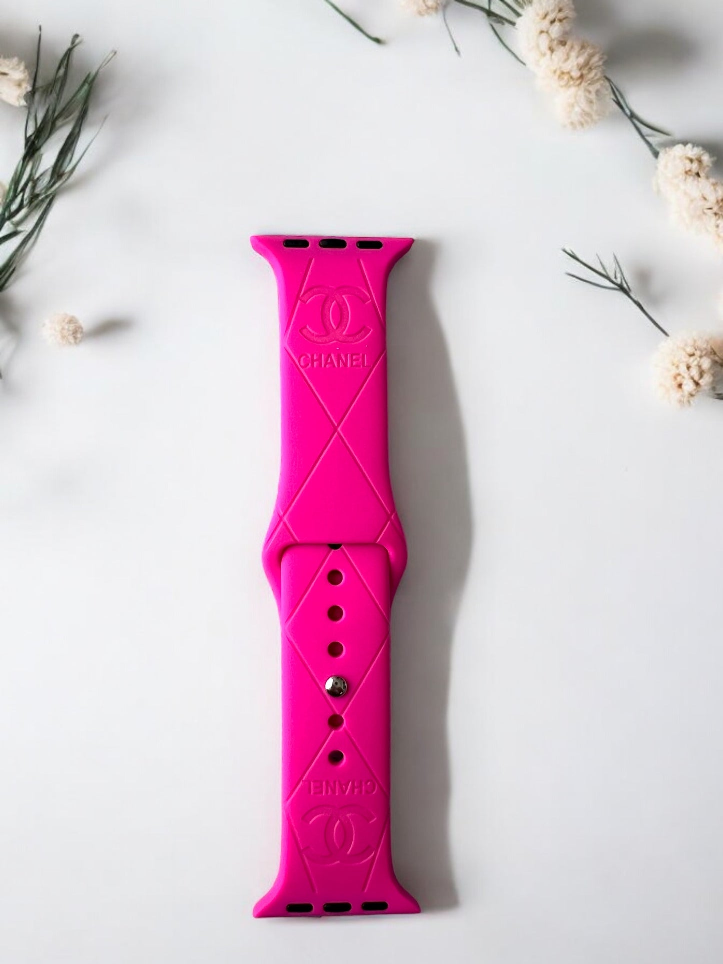 CC Engraved Silicone Apple Watch Band