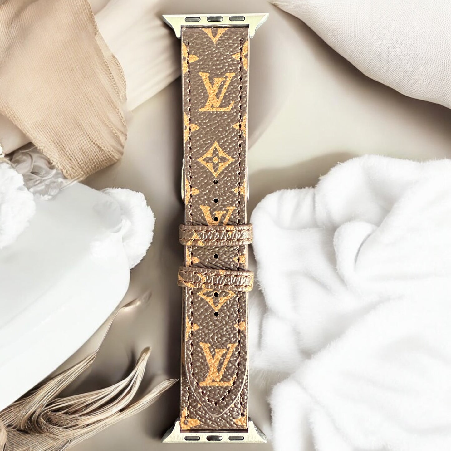 LV Small Monogram Apple Vegan Leather Watch Bands