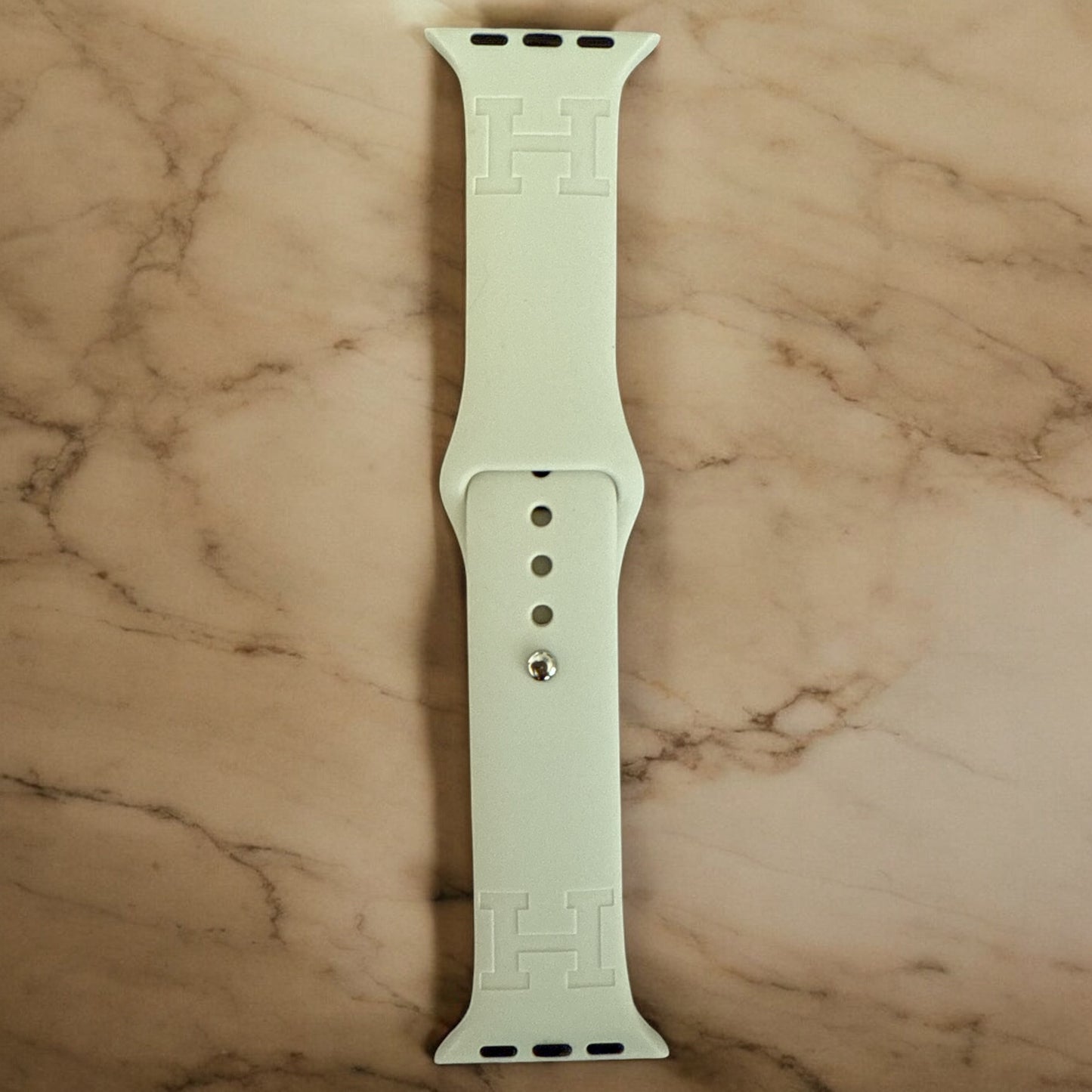 Big H Engraved Silicone Apple Watch Band