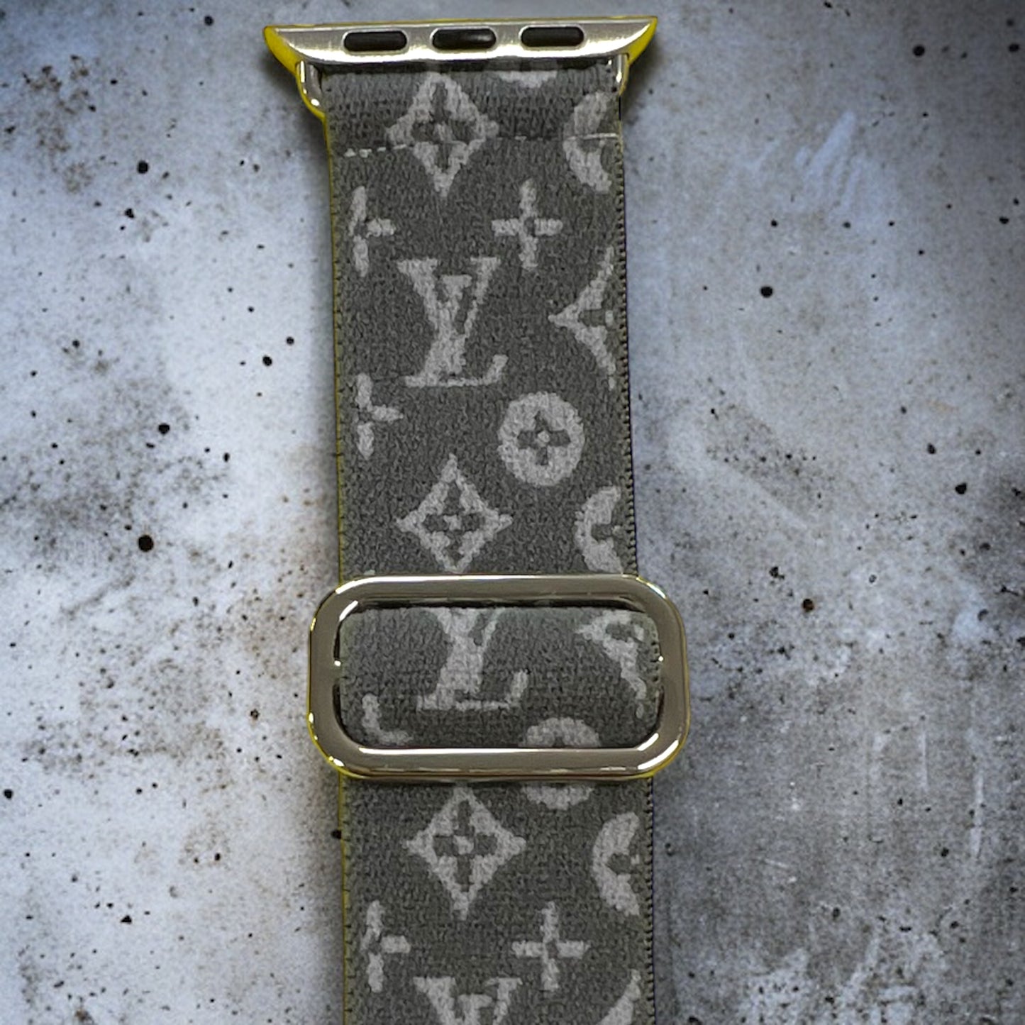 LV Nylon Embroidered Apple Watch Band