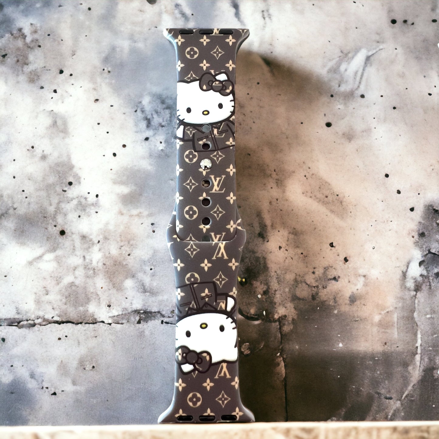 LV Kitty Monogram Silicone Watch Band
