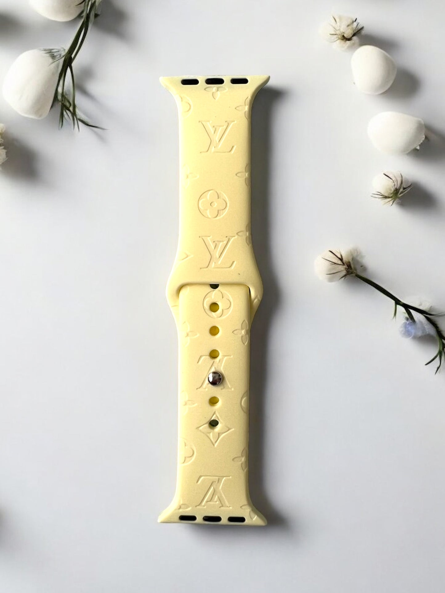 Engraved LV Silicone Apple Watch Band