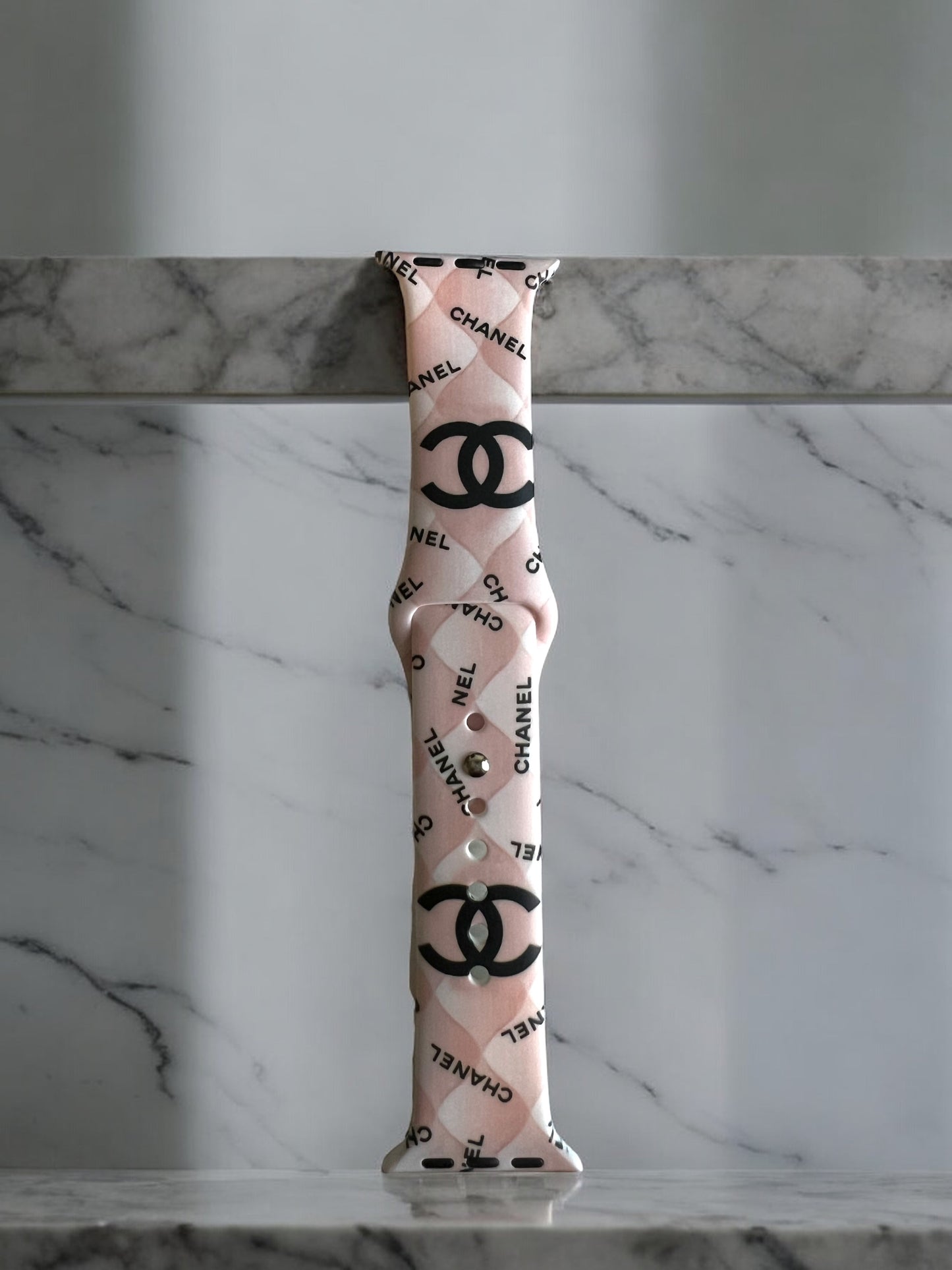 CC Pattern Silicone Apple Watch Band