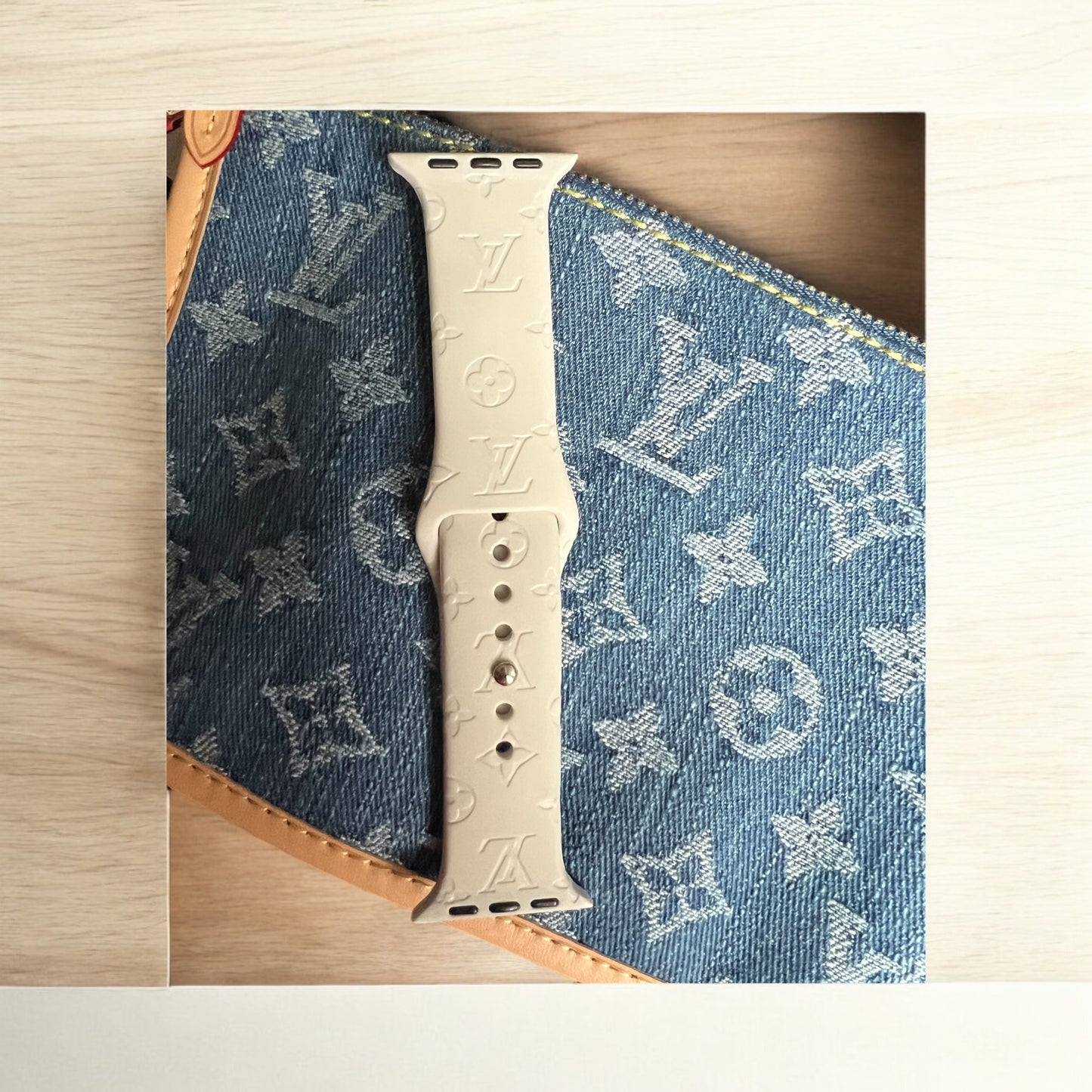 Engraved LV Silicone Apple Watch Band