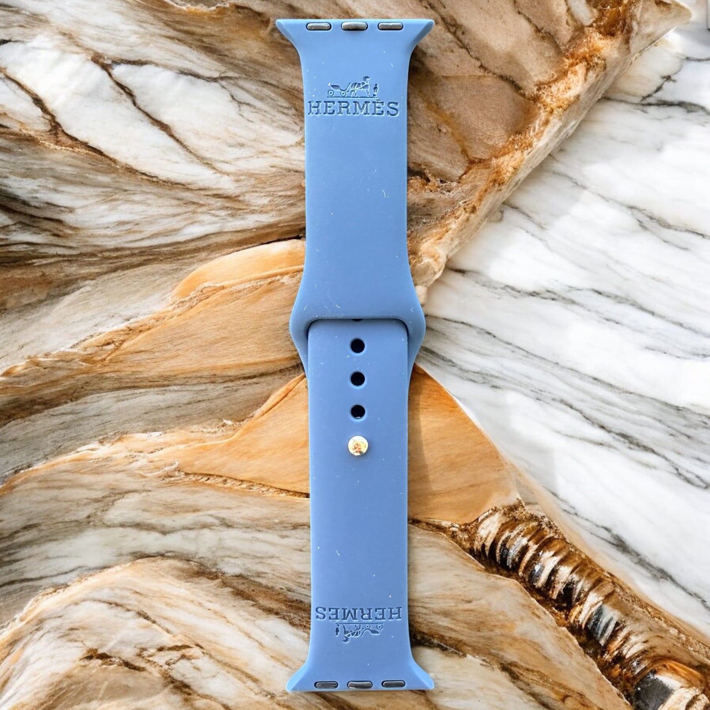 H Monogram Engraved Silicone Apple Watch Band