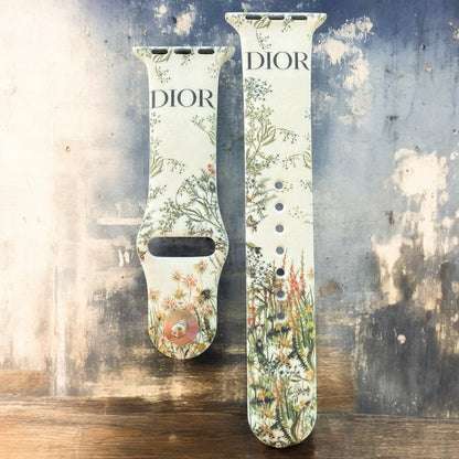 Daisy Floral Silicone Apple Watch Band