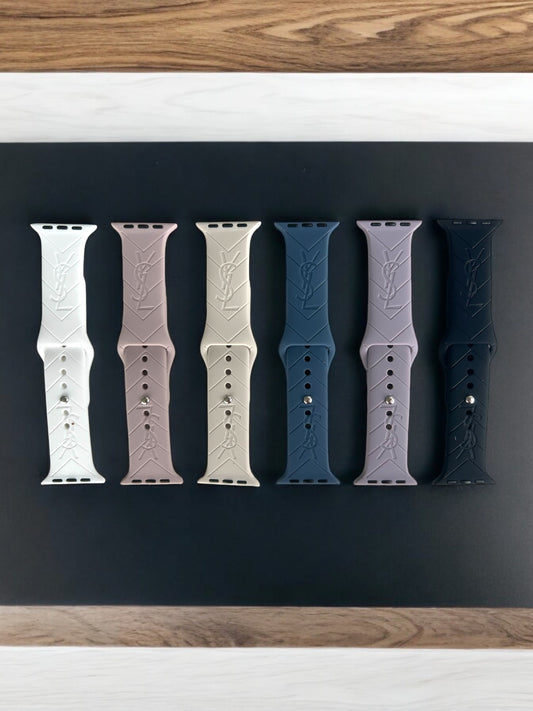 Yasmine Engraved Silicone Apple Watch Band