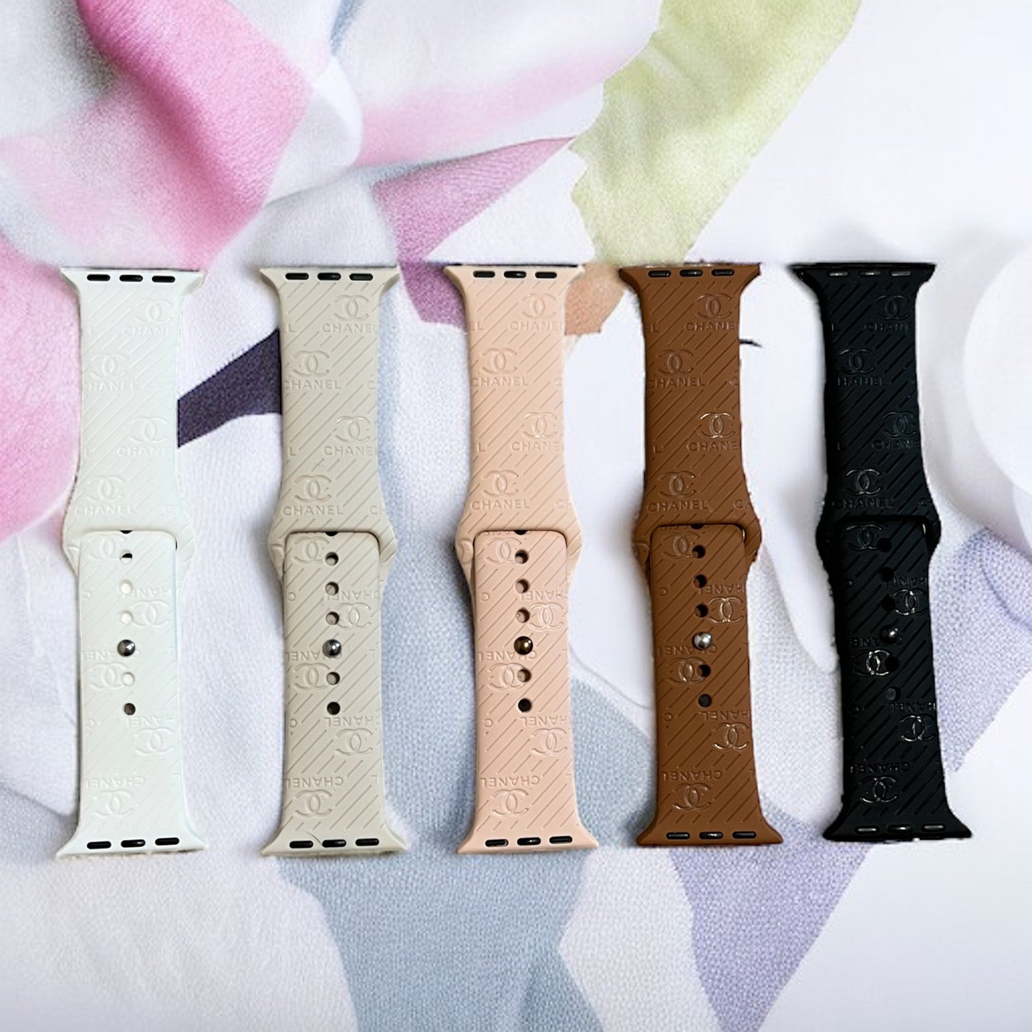 CC Engraved Silicone Watch Band