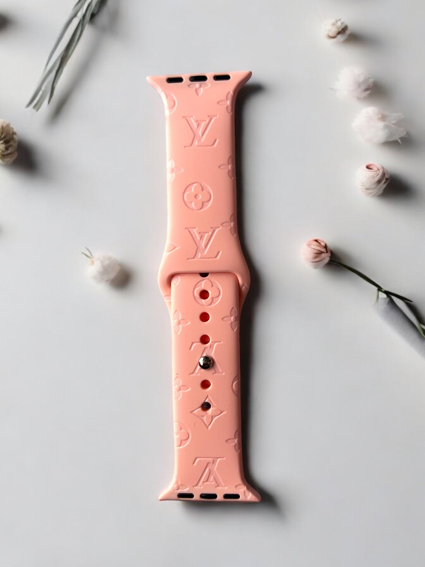 Engraved LV Silicone Apple Watch Band