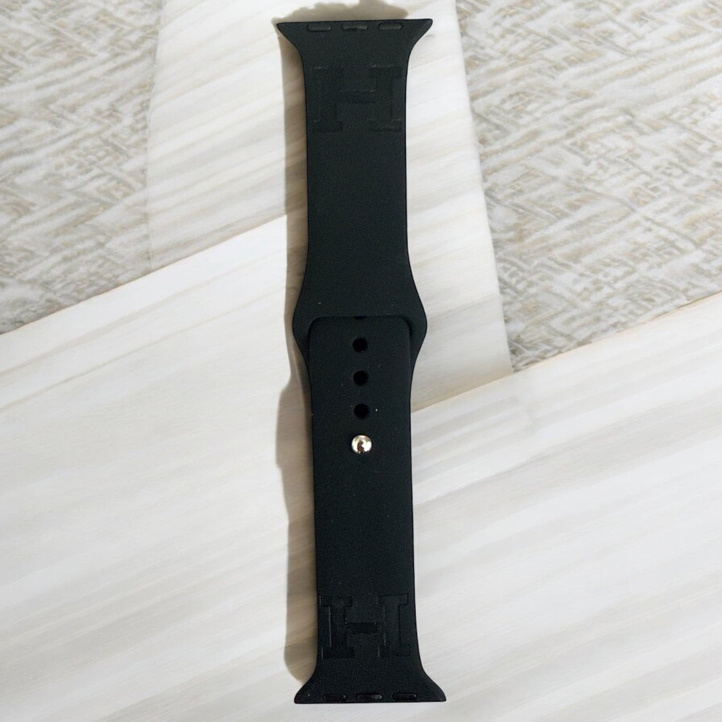 CD Engraved Silicone Apple Watch Band