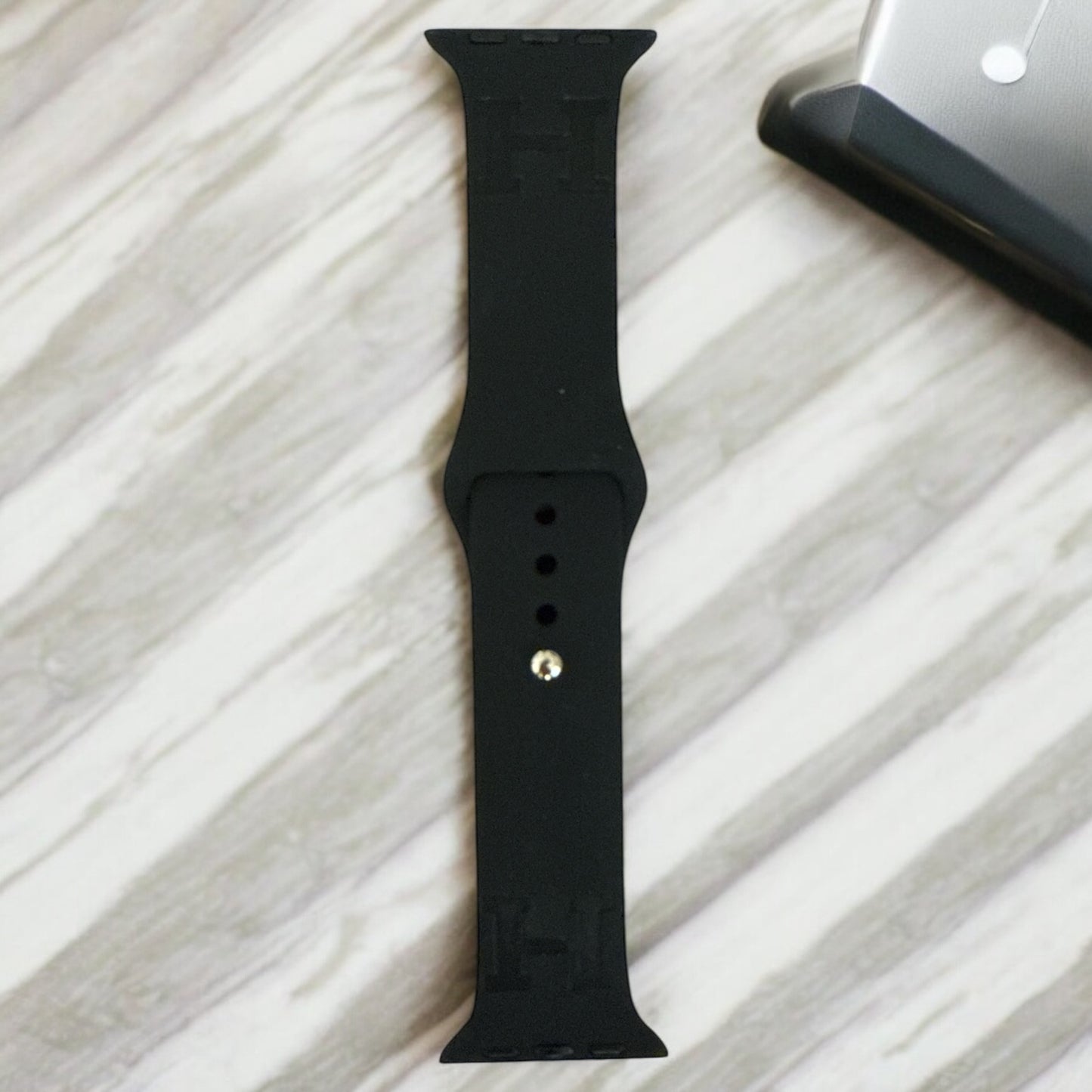 Big H Engraved Silicone Apple Watch Band