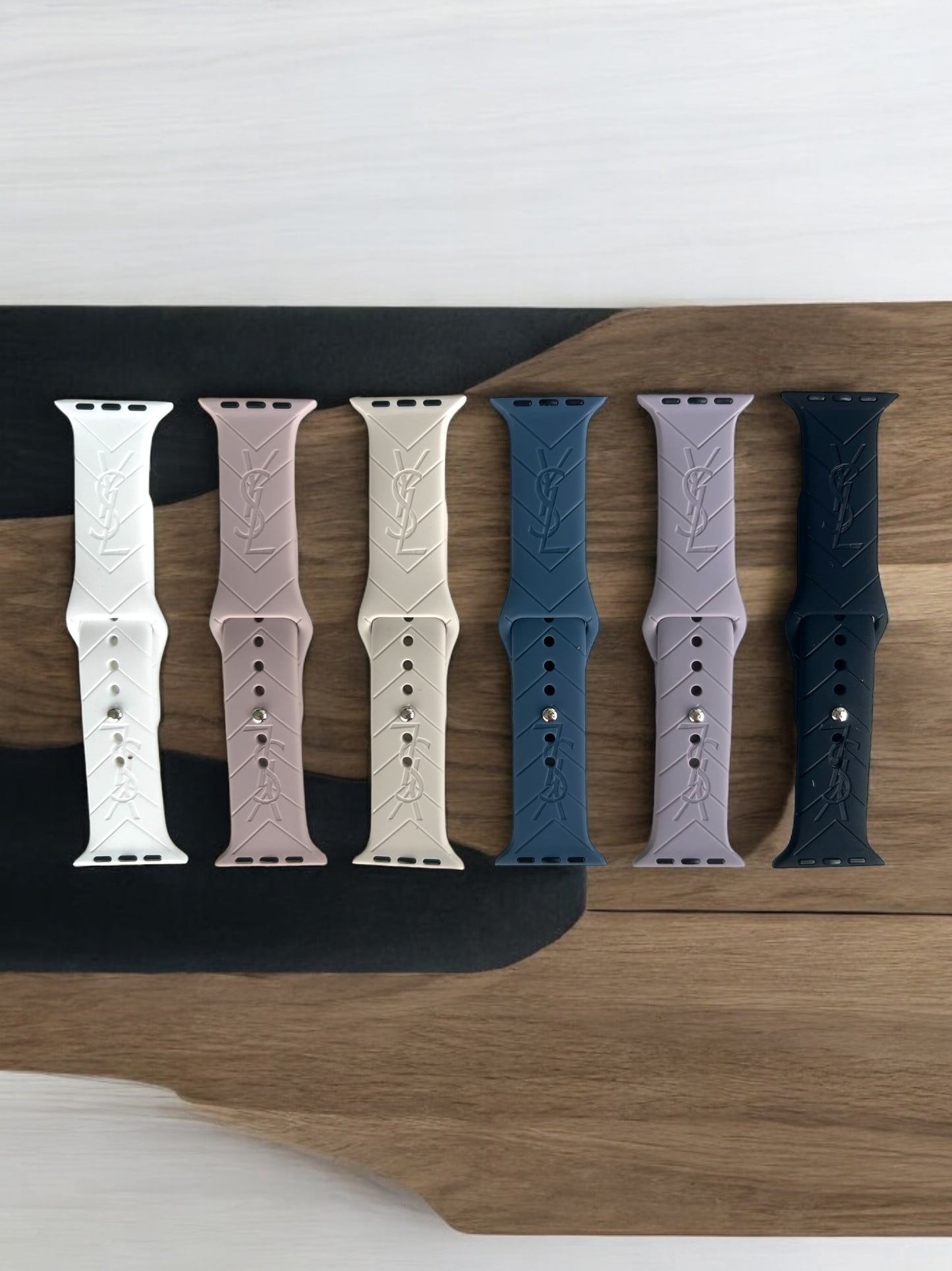 Yasmine Engraved Silicone Apple Watch Band