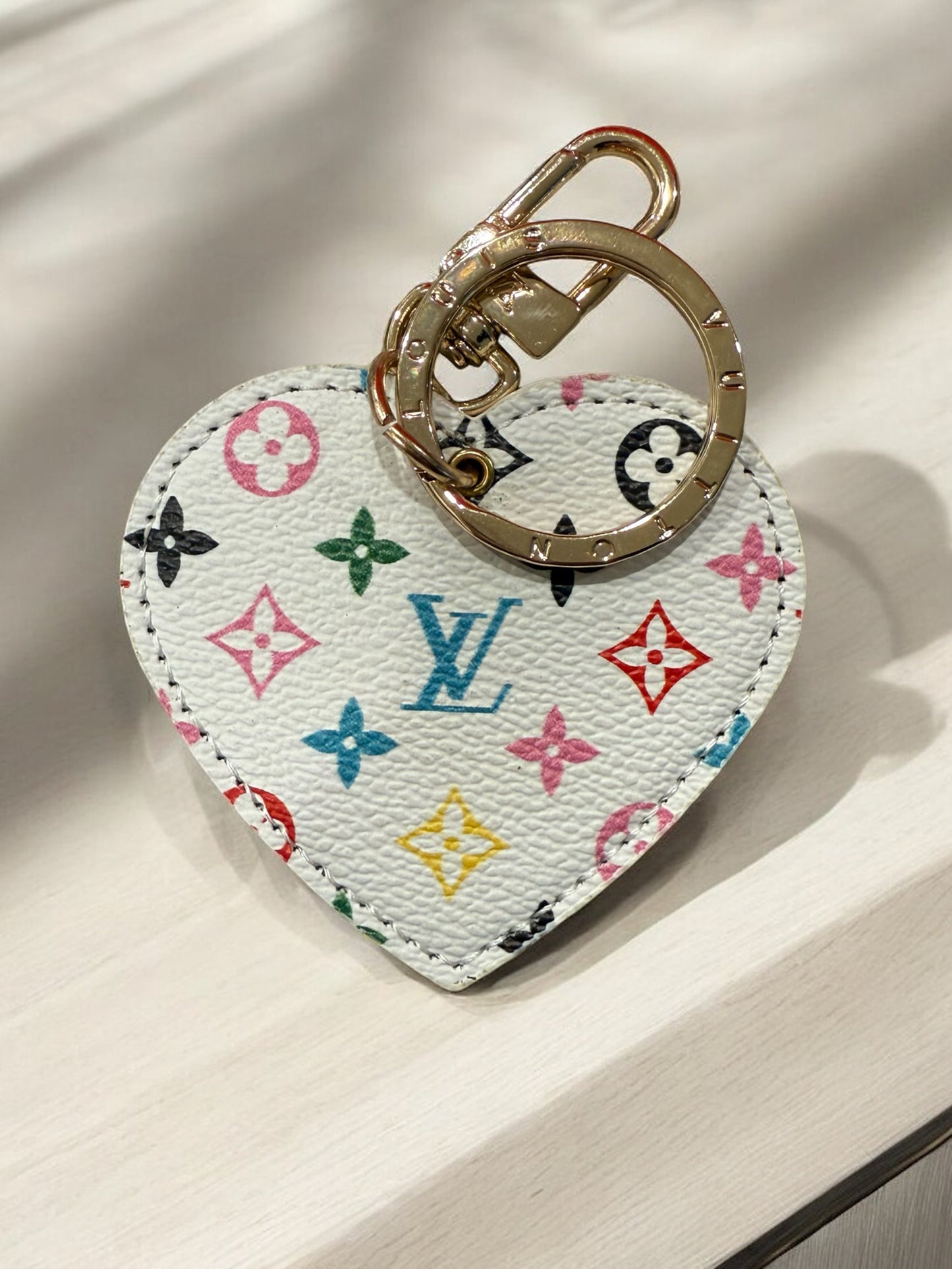 LV Heart Shape Key Chains