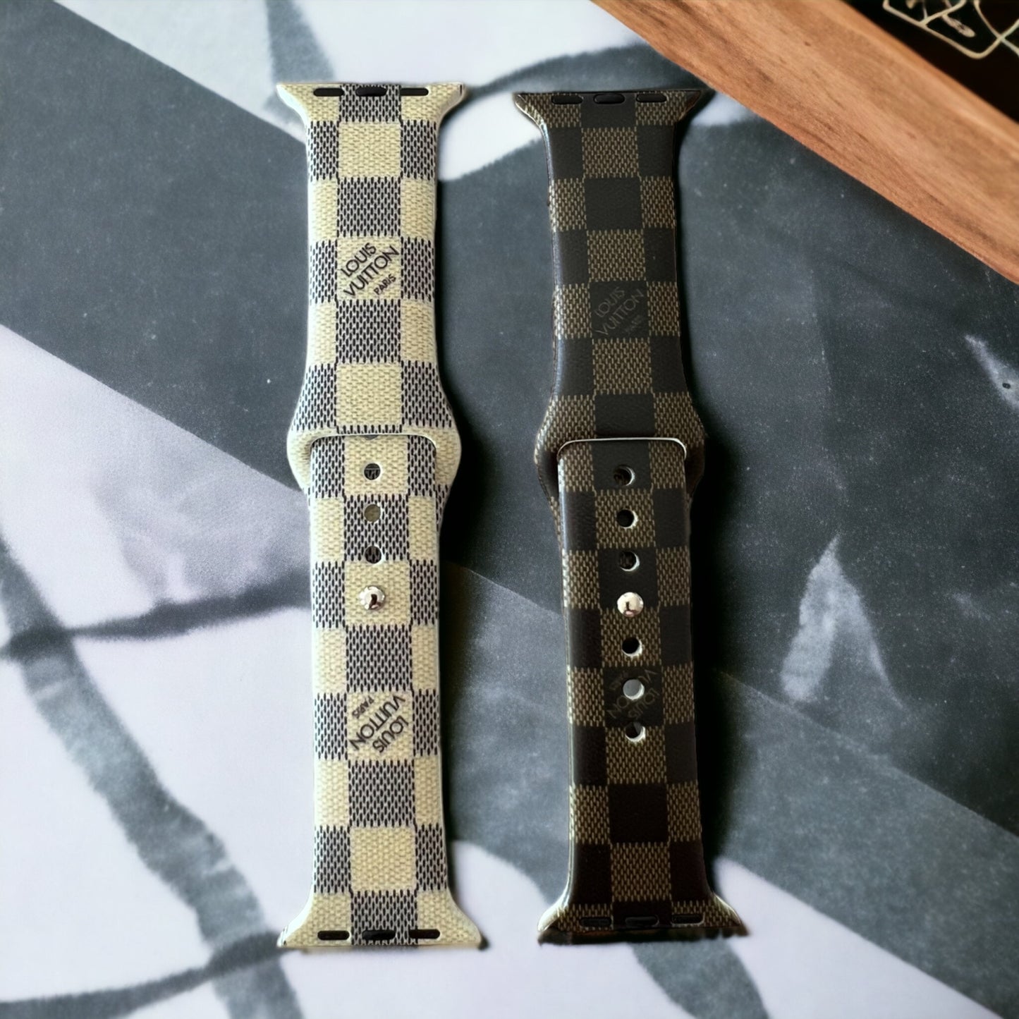LV Checkered Silicone Watch Bands