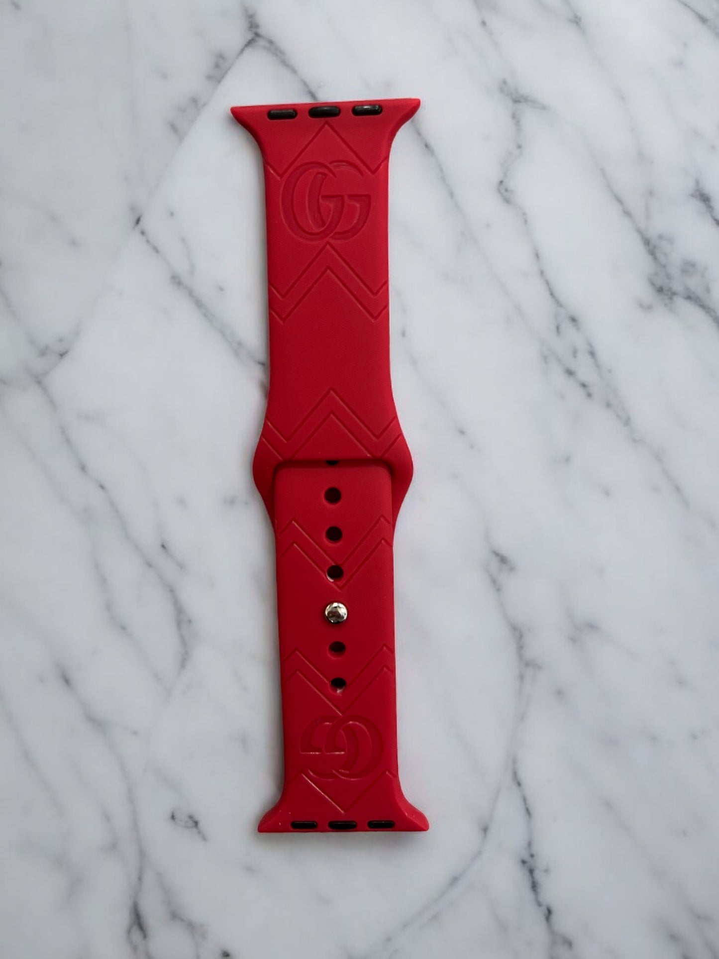 Gianna Engraved Silicone Apple Watch Band