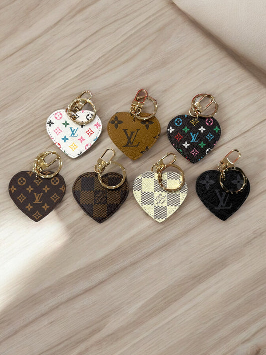 LV Heart Shape Key Chains