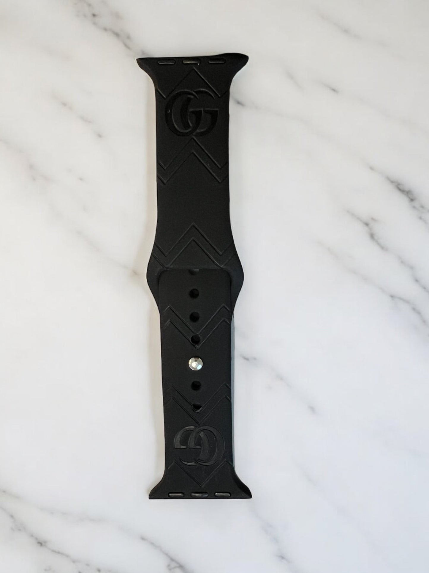 Gianna Engraved Silicone Apple Watch Band